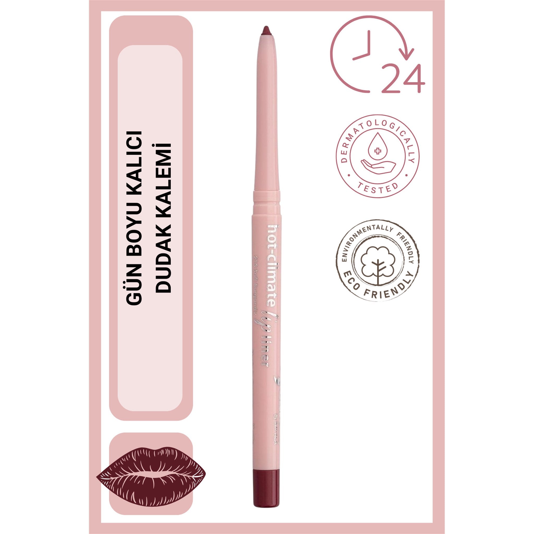 ORYX Lip Pencil Hot-Climate No: 213 Yumuşak Bordo