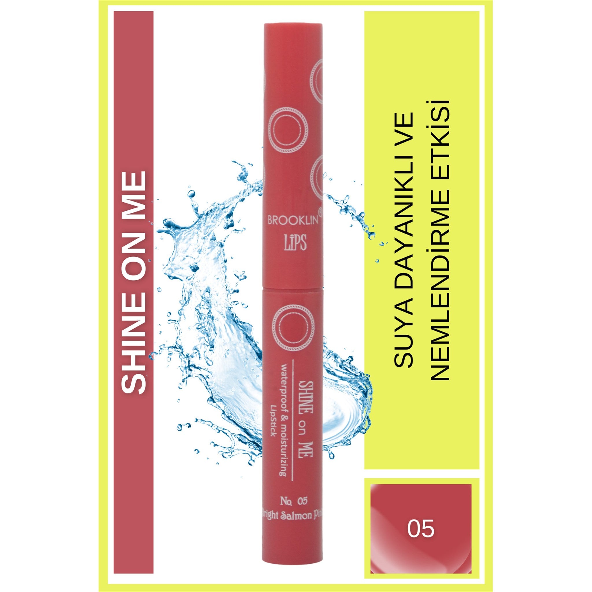Ruj - LIPSTICK SHINE on ME No 05 bright salmon pink