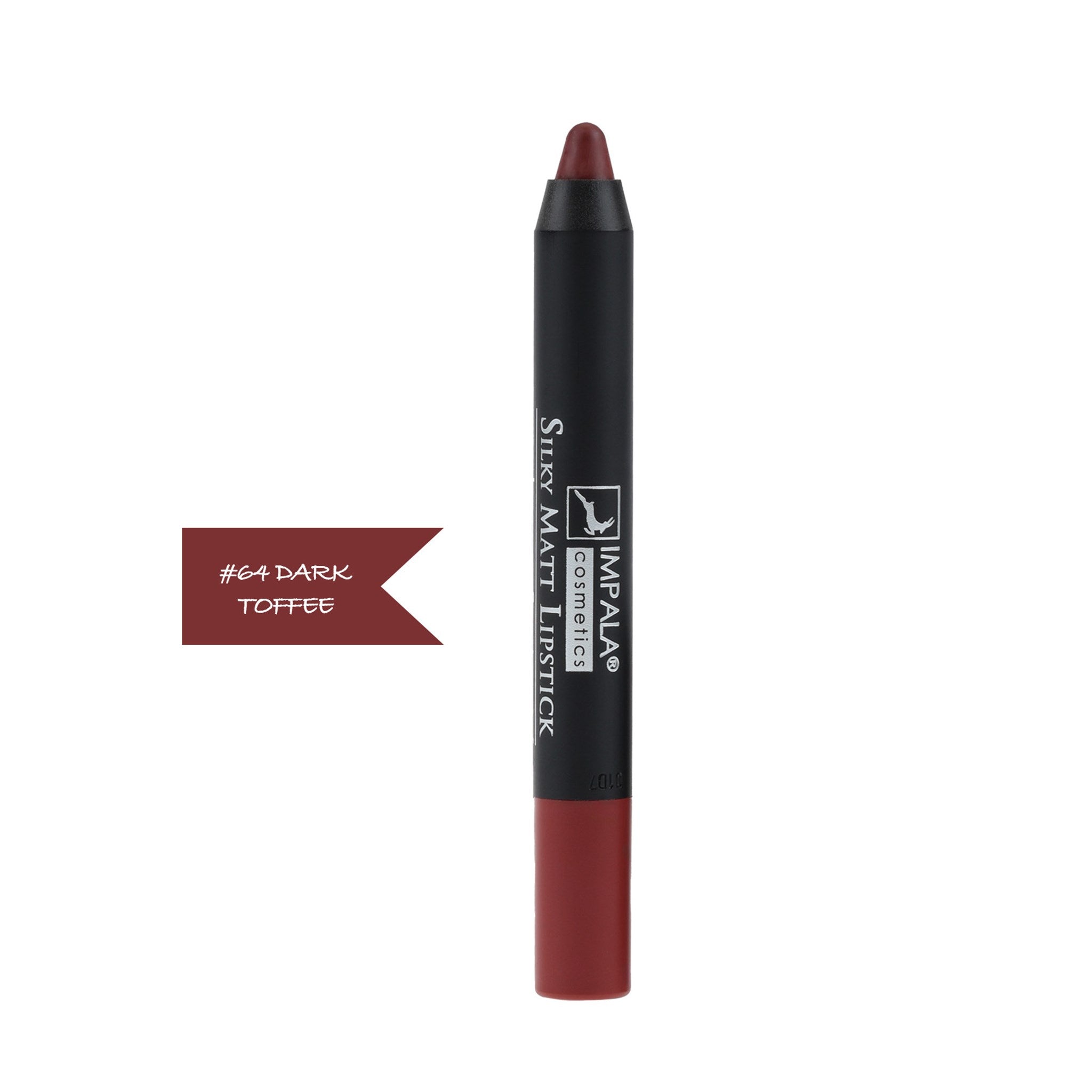 Dudak Kalemi - Silky Matt Lipstick - Uzun Süre Kalıcı & Suya Dayanıklı No 64 dark toffee