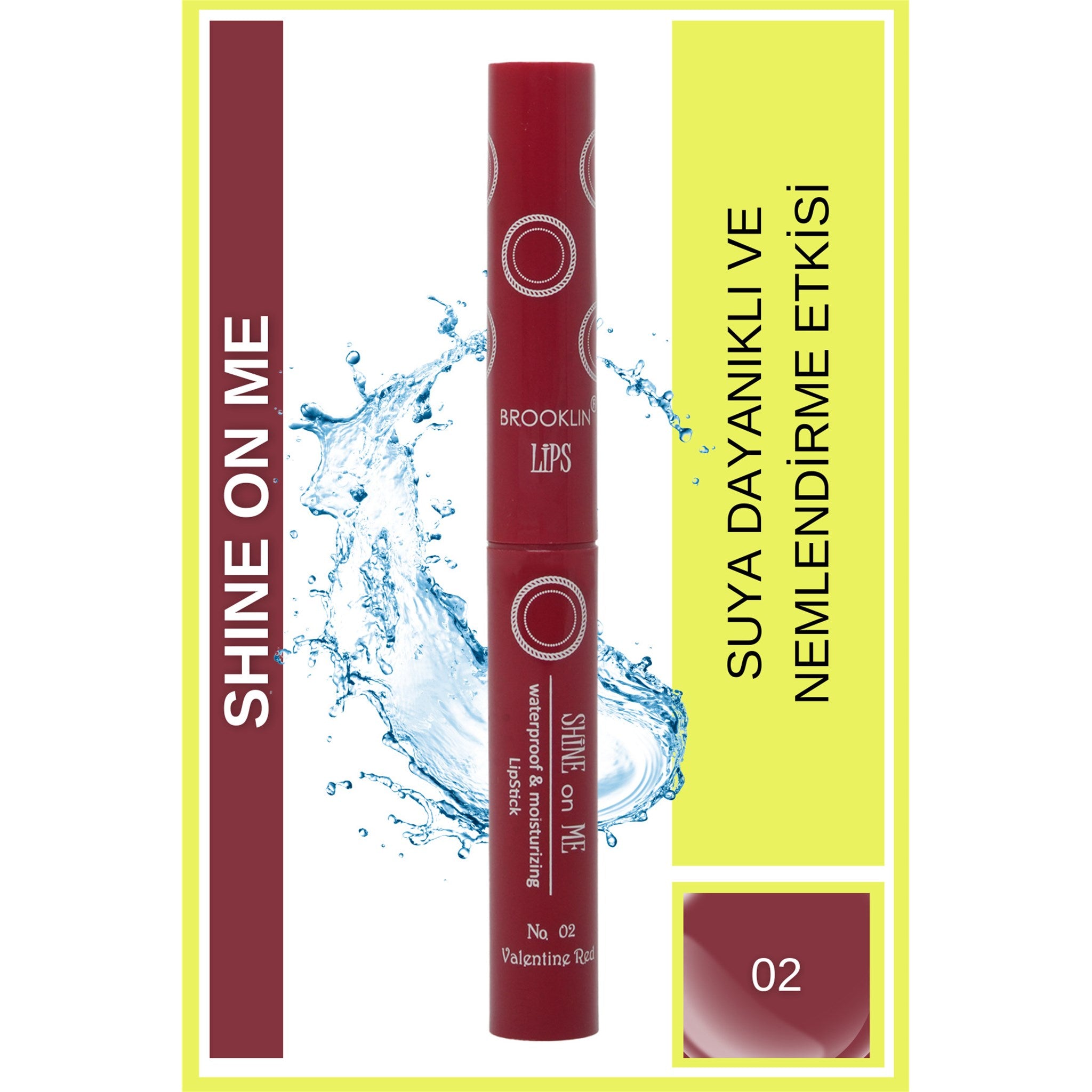 Ruj - LIPSTICK SHINE on ME No 02 valentine red