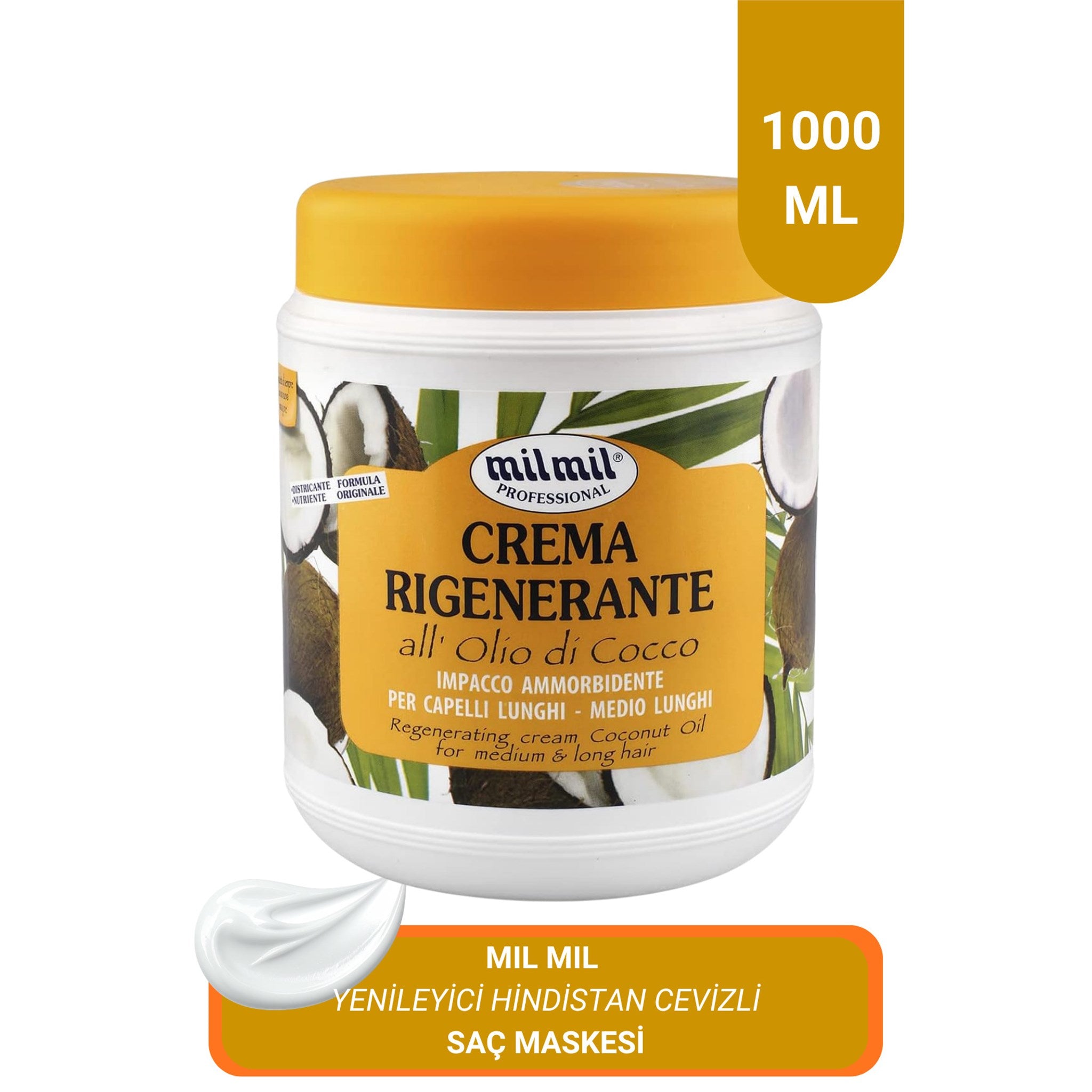 Yenileyici Hindistan Cevizli Saç Maskesi Kremi 1000 ml