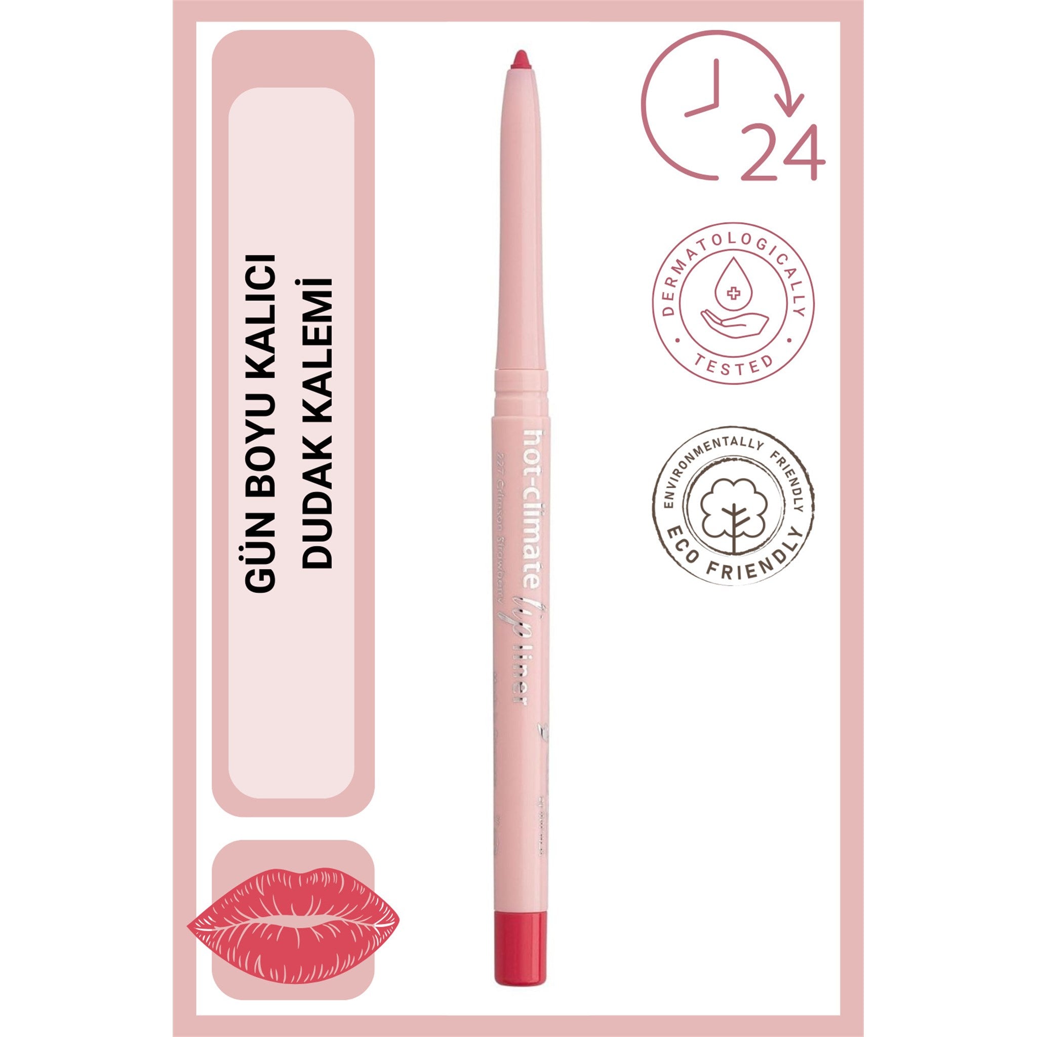 ORYX Lip Pencil Hot-Climate No: 227 Çilek Kırmızı