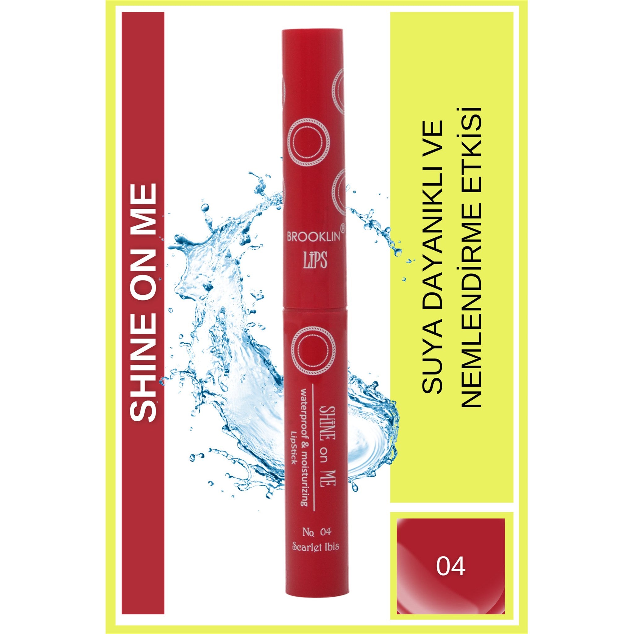 Ruj - LIPSTICK SHINE on ME No 04 scarlet ibis